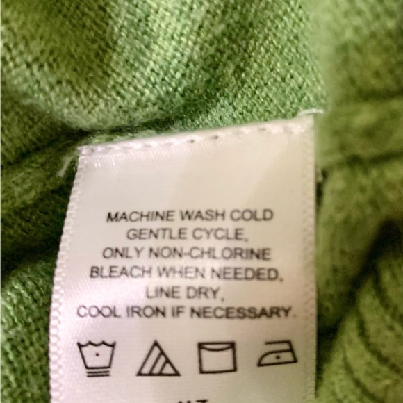 Alan Flusser Sweater Mens Size L Cotton Blend Pullover Green  V Neck Long Sleeve - Picture 4 of 6